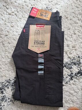 Levi's Men's Relaxed Utility Jeans in Black 31x30
